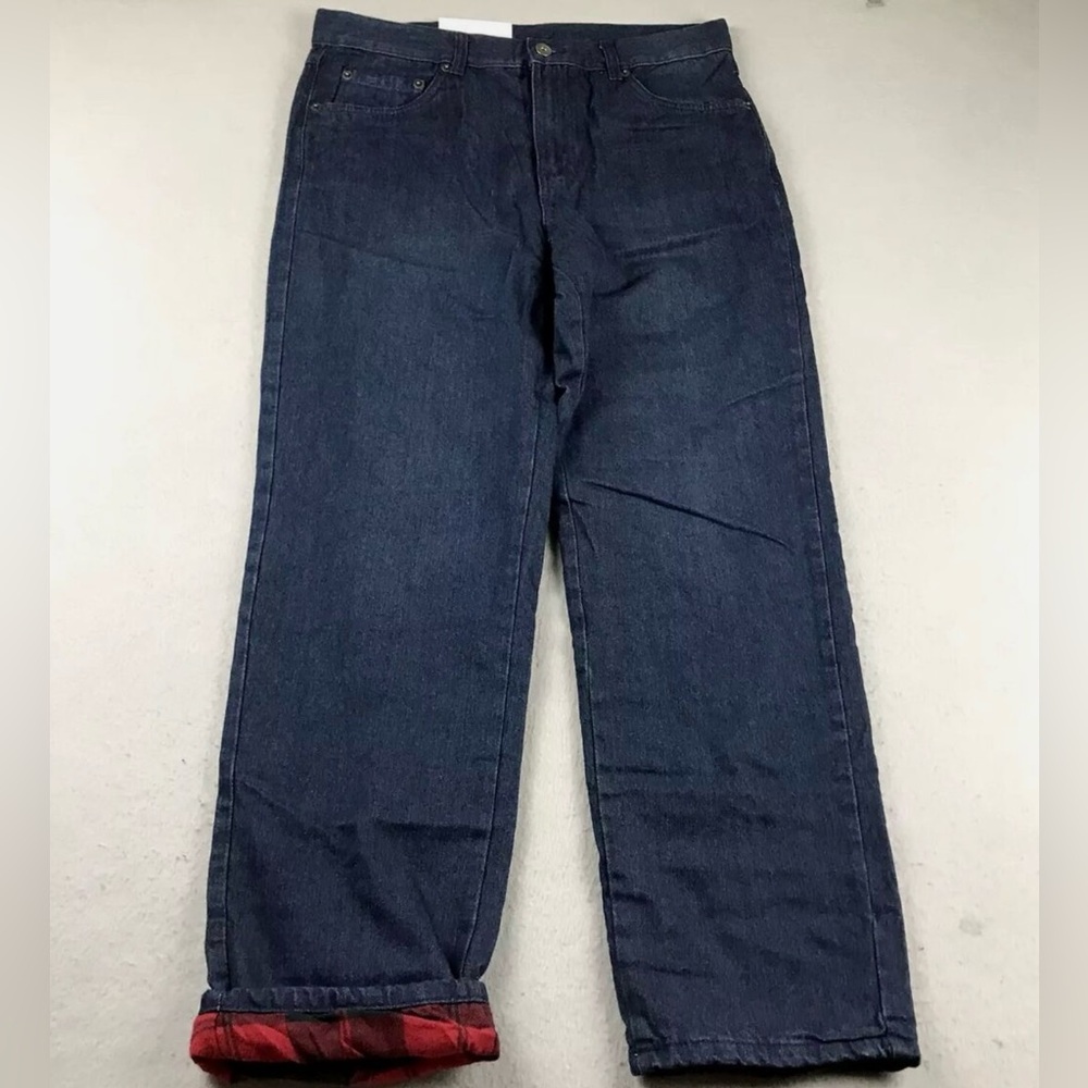 Men’s 38/32 5-Pocket Jeans * Flannel Lined for Extra Warmth * Straight Fit *